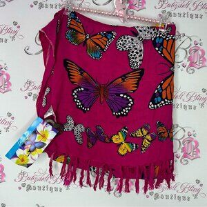 Festival wrap skirt dress with wooden heart belt loop adjustable tie up beach